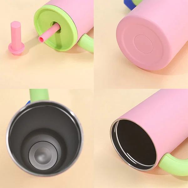 40oz Stainless Steel Vacuum Insulated Traveling Tumblers With Handle And Straw